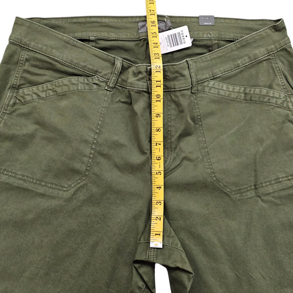 NWT Torrid Pants Womens Size 22 Green Utility Aviator Crop Relaxed Fit Stretch - Picture 14 of 14